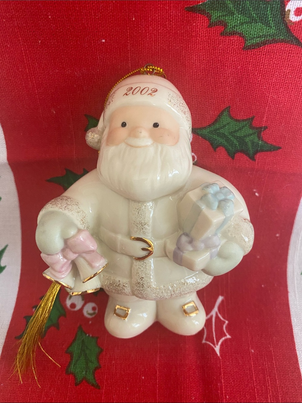 LENOX 2002 “Rings in the Holidays” Porcelain Christmas Ornament